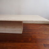 Travertine coffee table