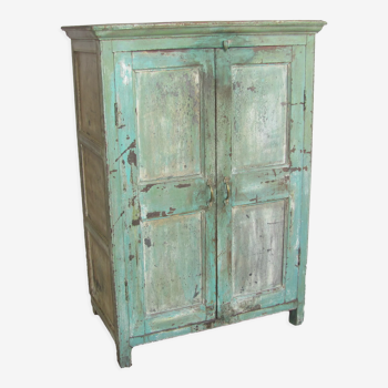 Green lacquered wood cabinet