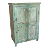 Armoire en bois laqué vert