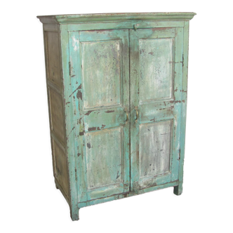 Green lacquered wood cabinet
