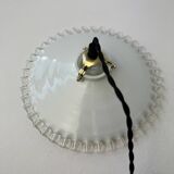 Antique vintage pendant light in opaline lace 24 cm