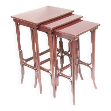 Thonet Gigogne Table XXth Stained Beech