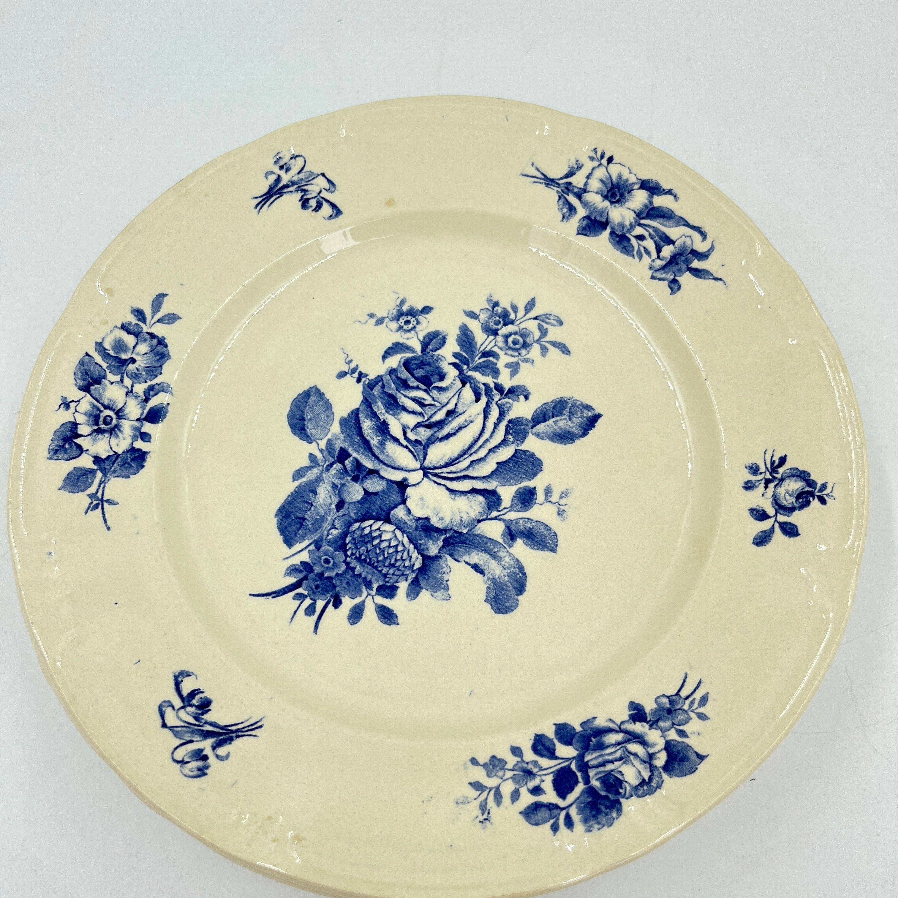 Set of 20 plates Boch Frères décor Rhodia