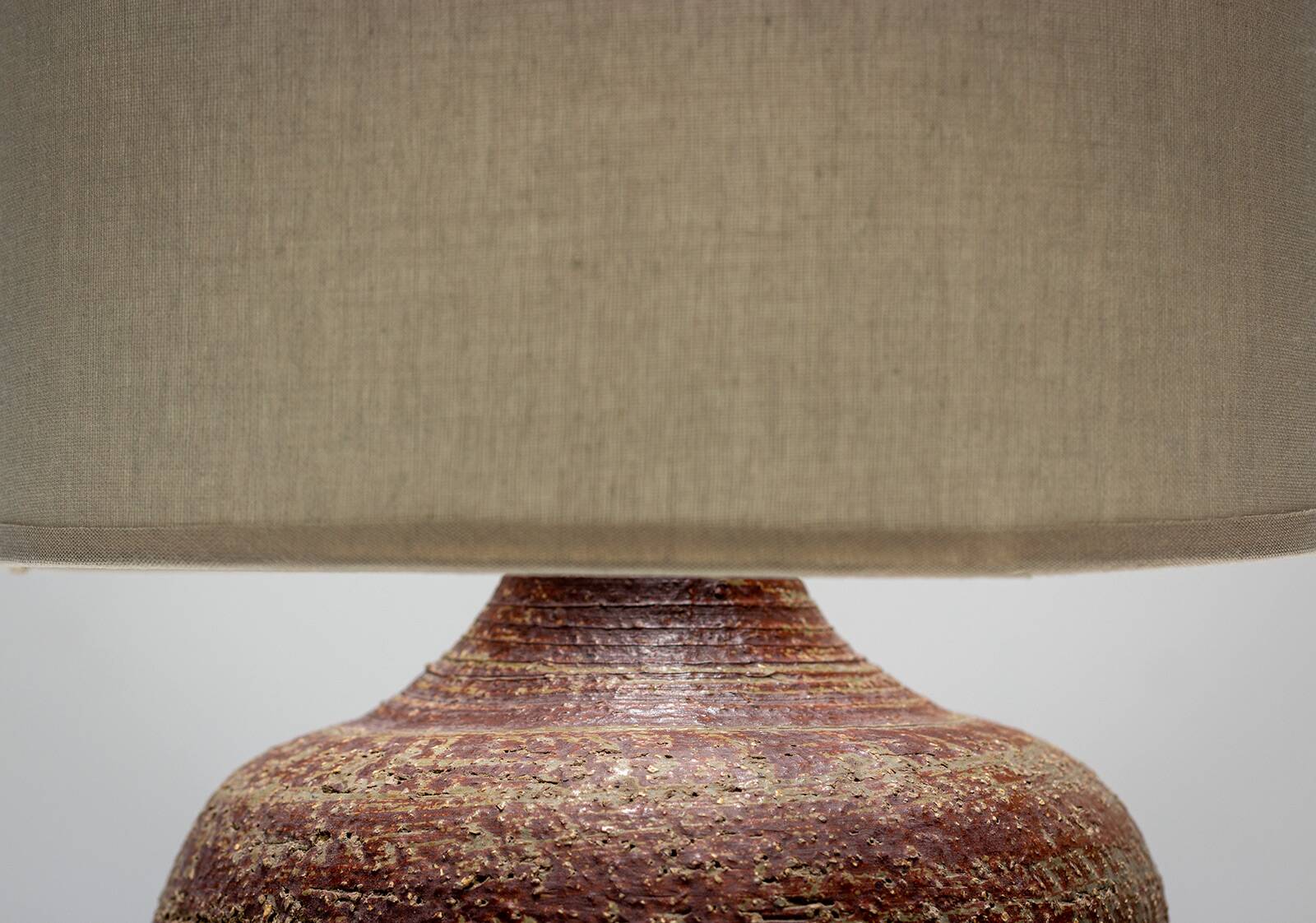 Jacques Pouchain Terracotta table lamp 1960