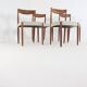 Set of 4 JCA Jensen chairs ‘Hornum’ design danois