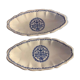 2 small oval dishes in Gien Rouan earthenware