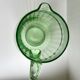 Art deco green glass pitcher / carafe 30s-40s