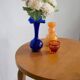 Blue mid-century vase with frills, Europe, 1960s