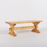 Small solid pine bench-coffee table from 1980’s, Sweden