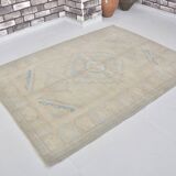 Oushak Vintage Turkish Wool Carpet sku 1150