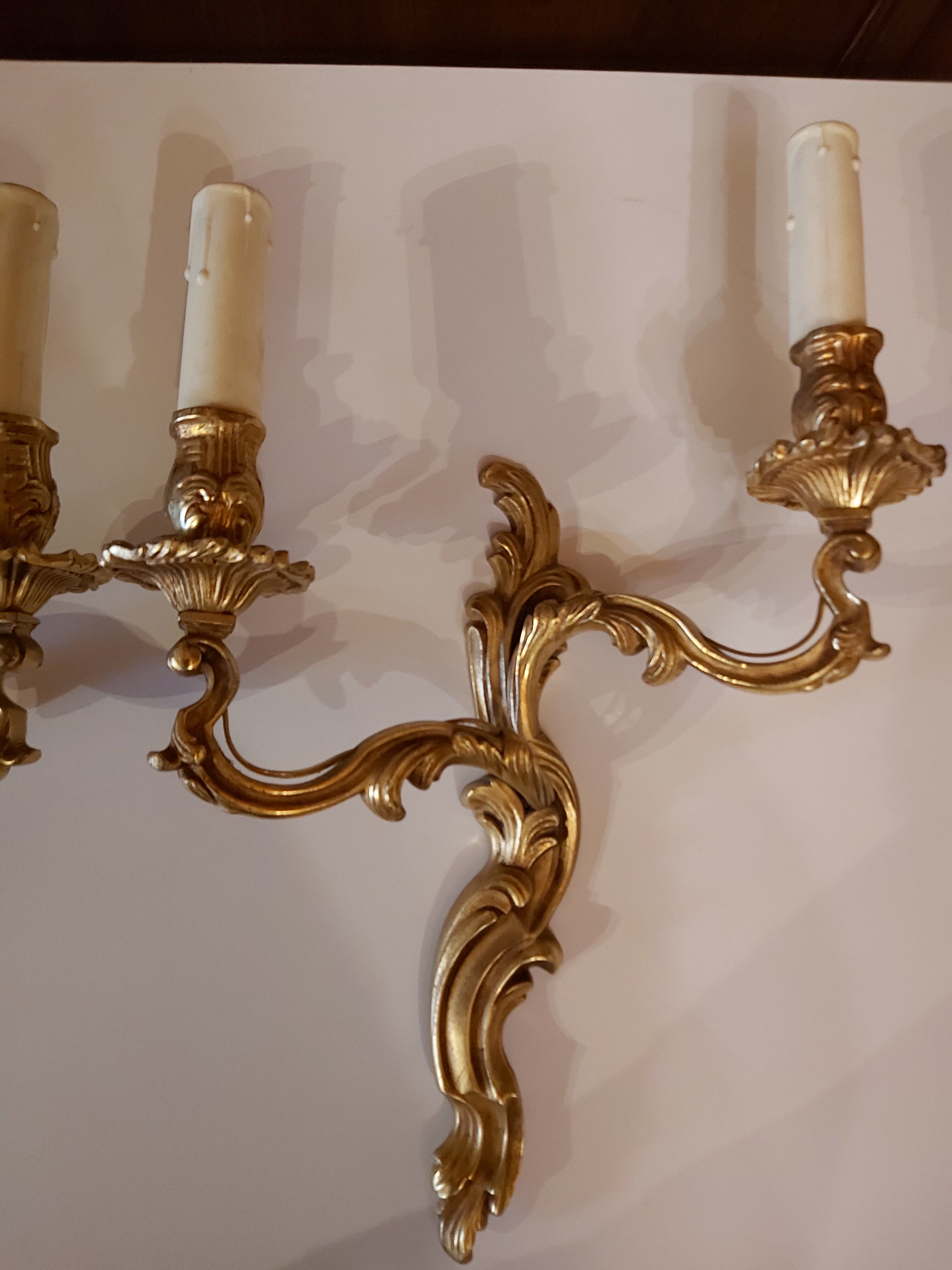 Pair of bronze Wall light