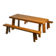 Table et bancs en mélèze par Christian Durupt, vers 1960