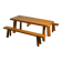 Table et bancs en mélèze par Christian Durupt, vers 1960