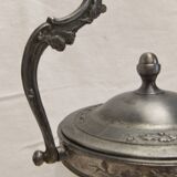 Old opaque blown glass cookie jar kitchen candy collection