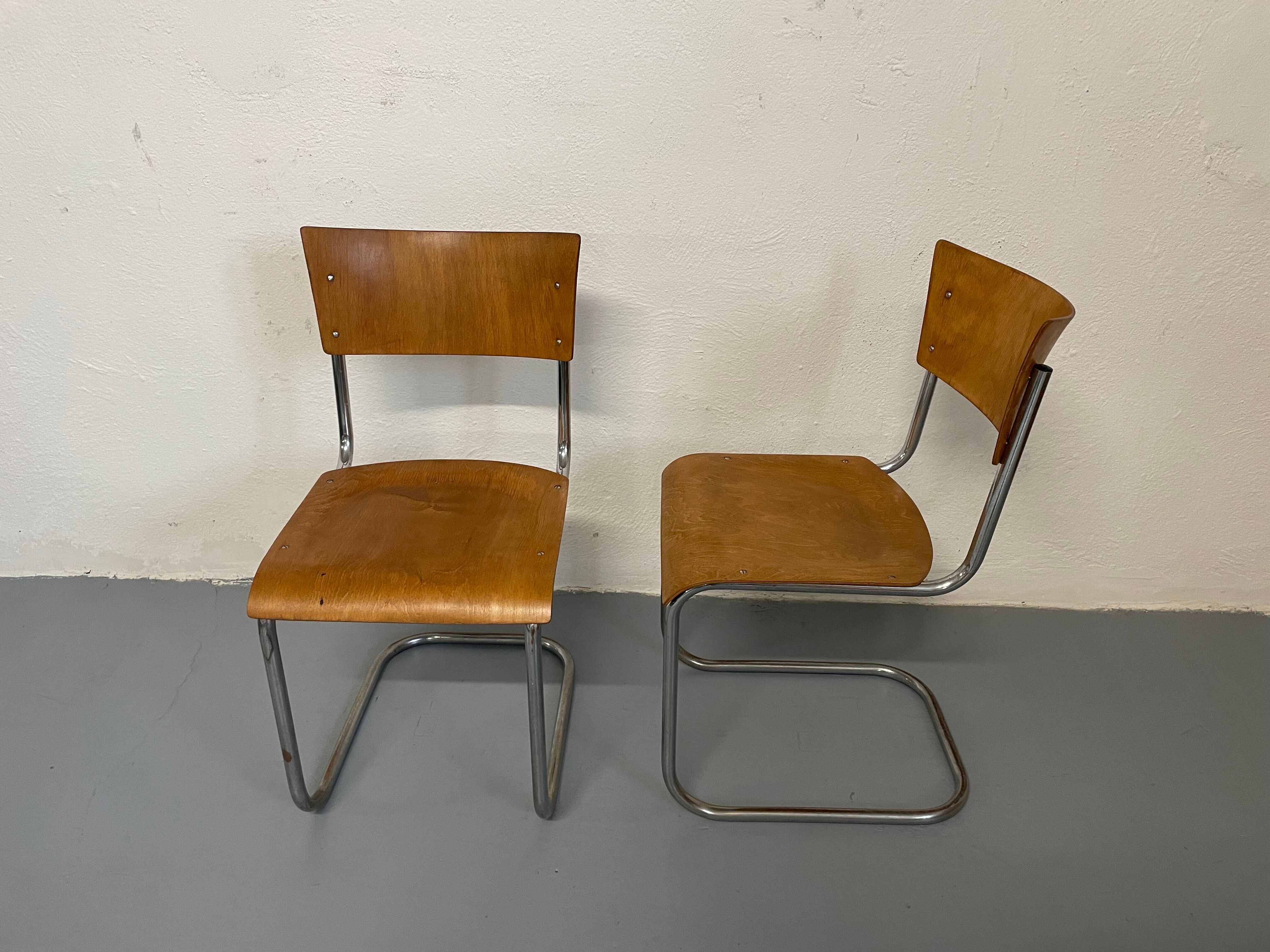 Set of 2 chairs by Mart Stam