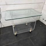 Vintage Plexiglas and Glass Coffee Table by David Lange 1970s