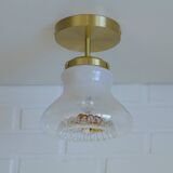 Set of 4 Vintage Sconces Flush Mount Mazzega Murano Glass Ceiling Lights