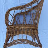 Rattan armchair for children