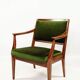 Fauteuil vintage vert moher style éclectique