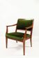 Vintage green mohair armchair eclectic style