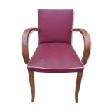 Bridge chair in red skai