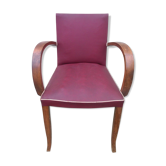 Bridge chair in red skai