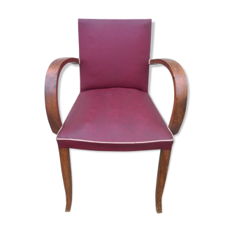Bridge chair in red skai