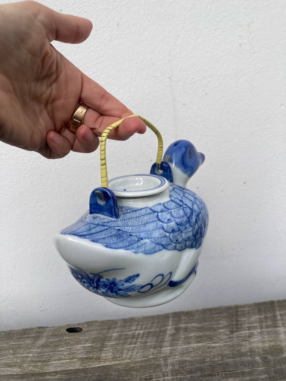 Chinese blue duck teapot