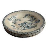 Set of four deep plates, ironstone