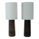 Set of two ceramic sculptural table lamps by Töreboda