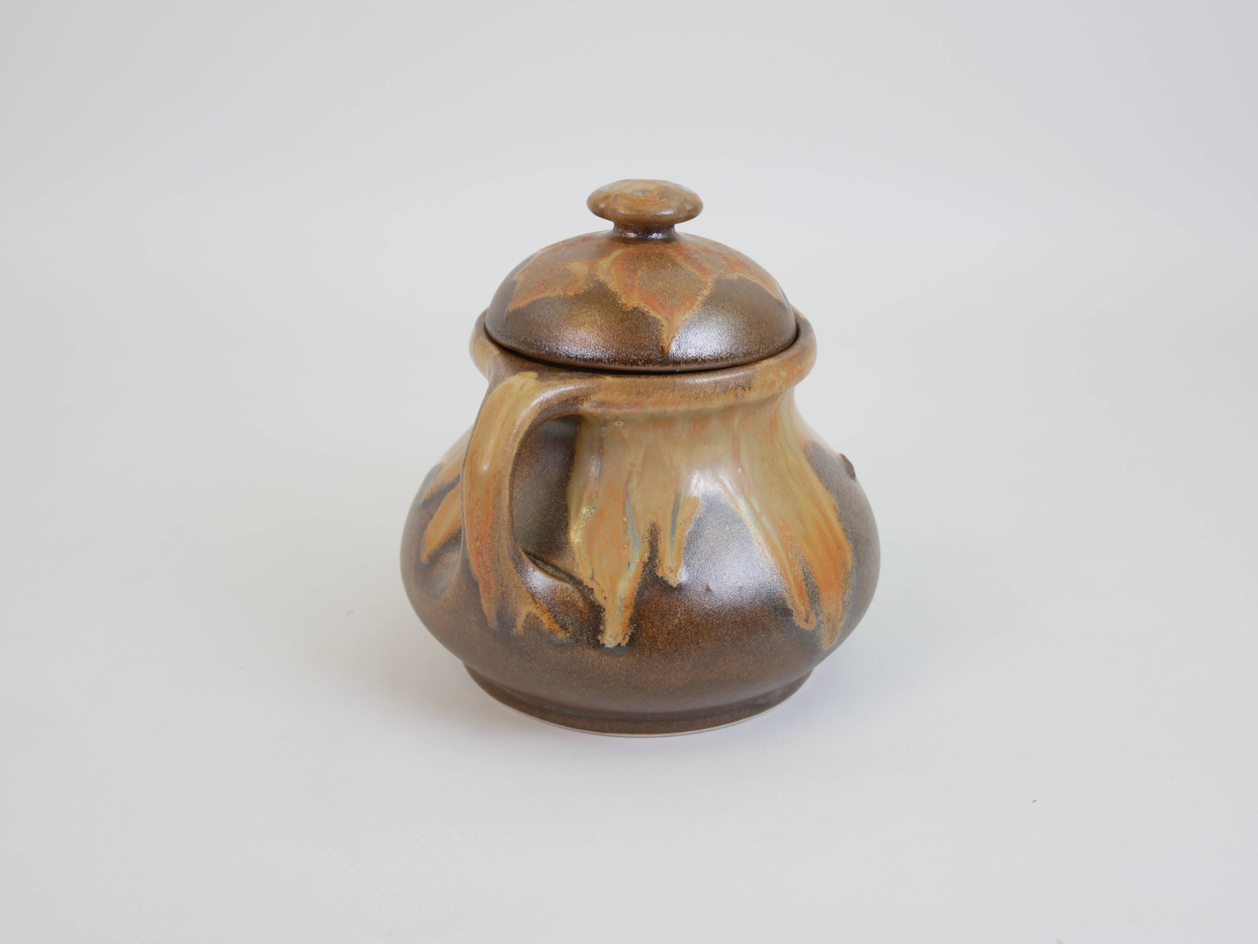 Art Nouveau ceramic sugar bowl from the Denbac factory