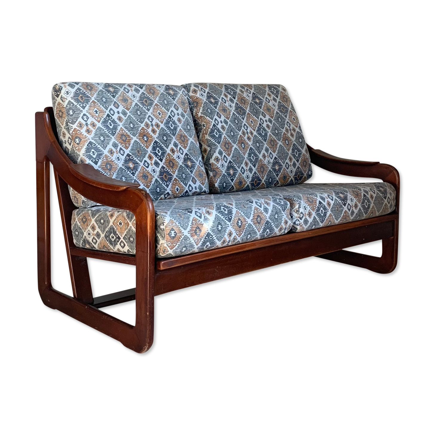 Canapé Banquette traîneau vintage 2 places