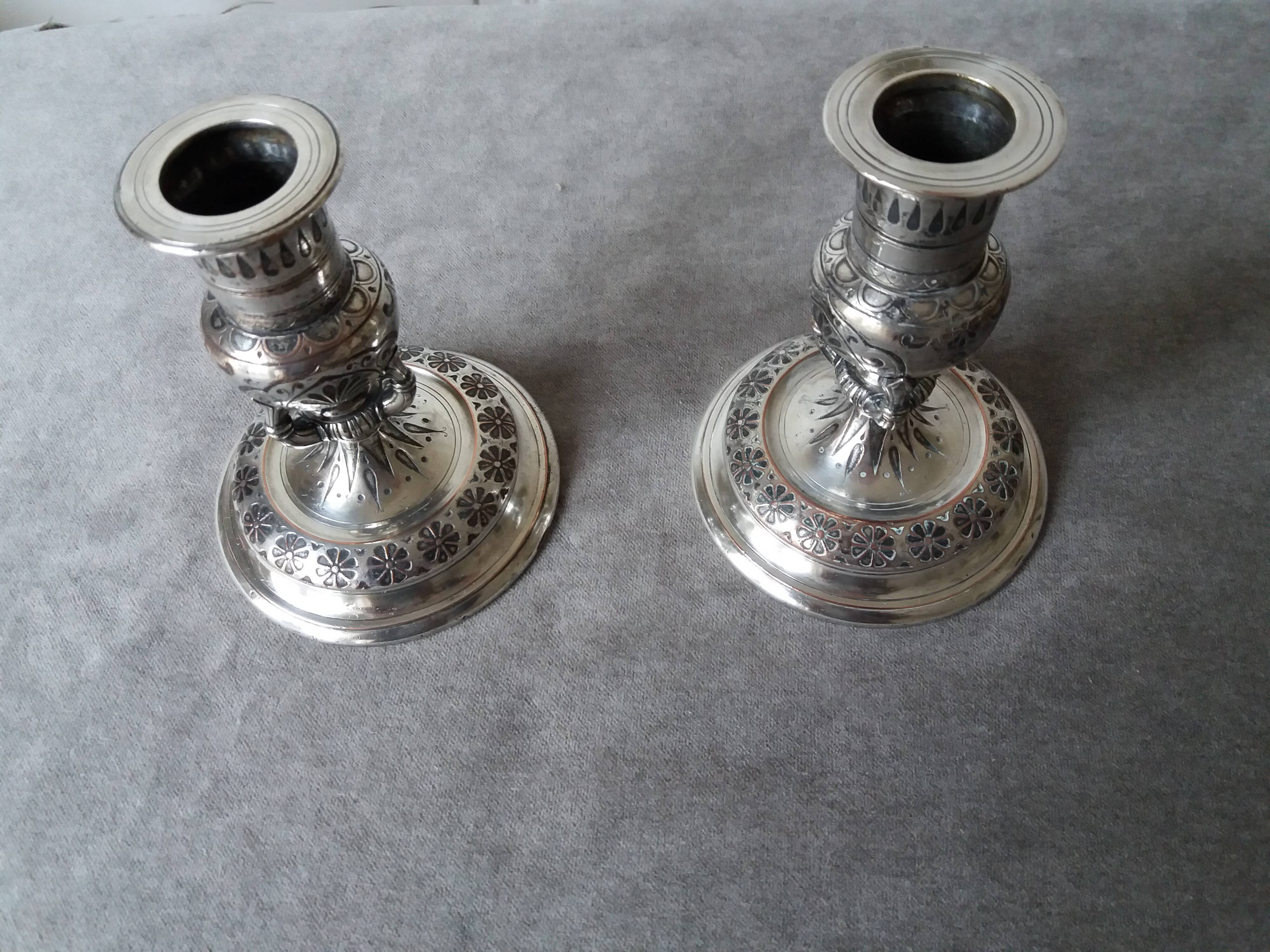 Pair of candlesticks candlesticks christofle