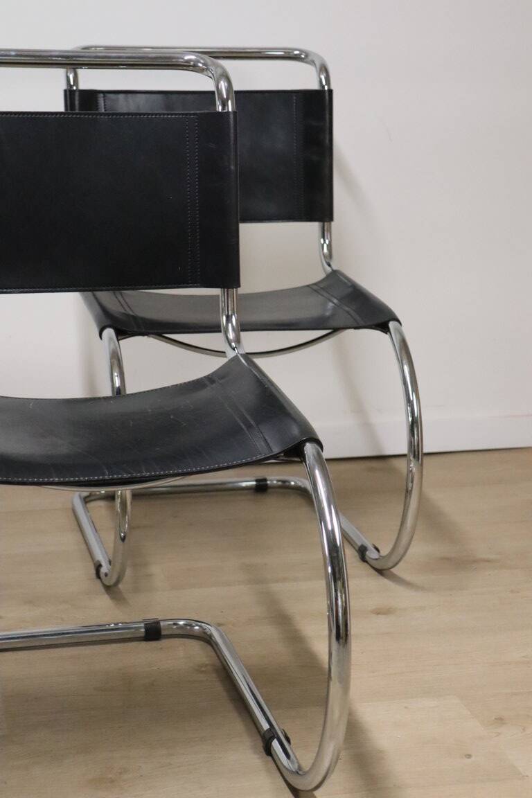 Set of 4 MR10 chairs by Ludwig Mies Van Der Rohe