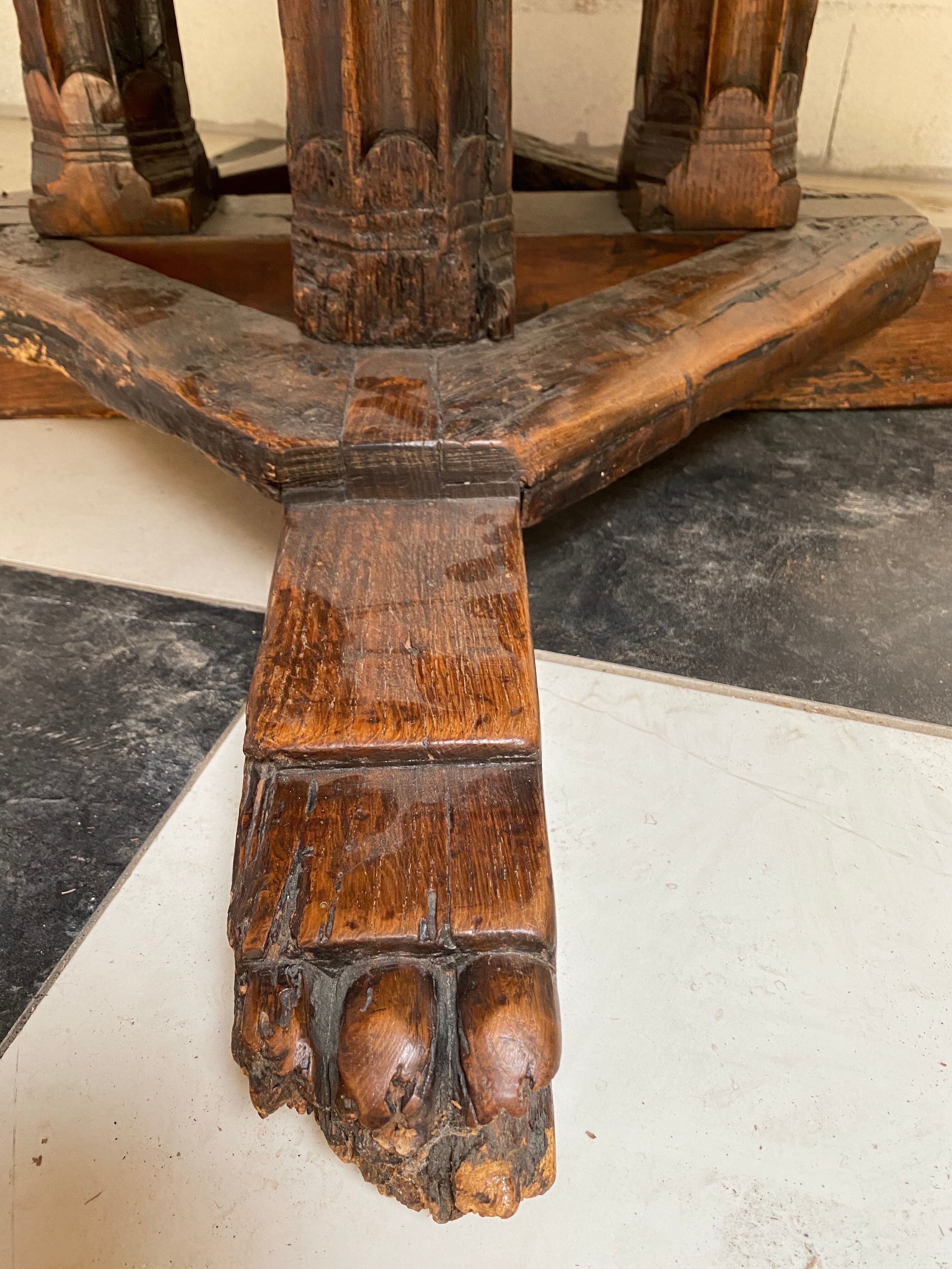 Medieval Gothic round table high period castle