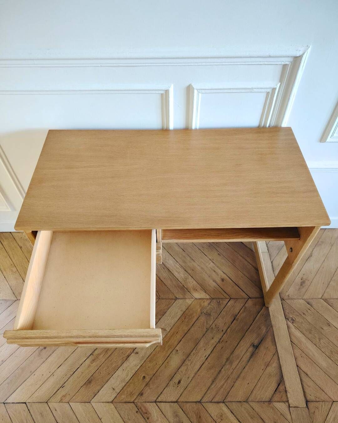 Renovated vintage desk, Scandinavian style, 1960s-70s.
