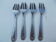 4 stainless steel cake forks