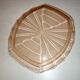 Plat de service en verre rose transparent