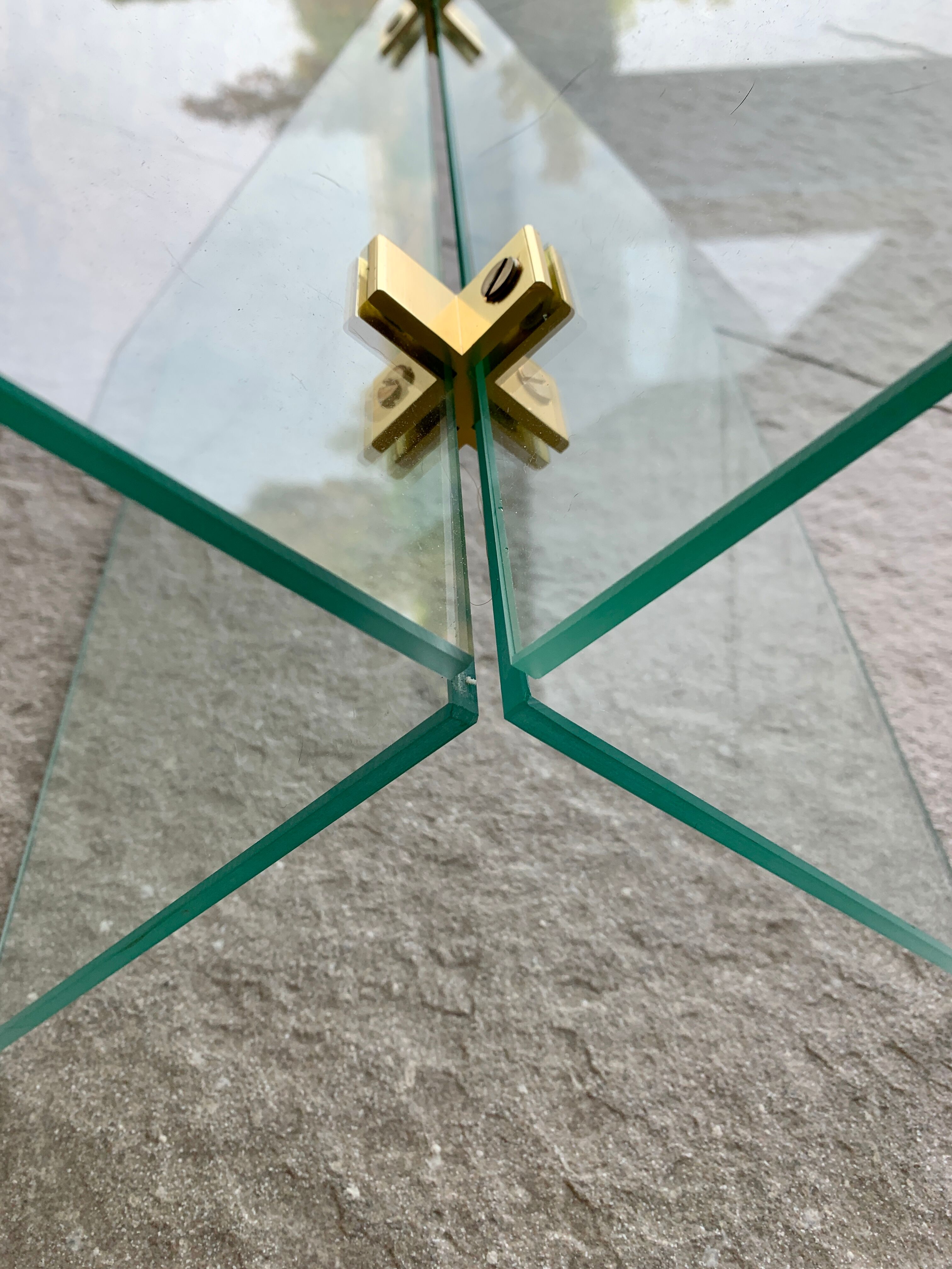 Vintage glass magazine holder