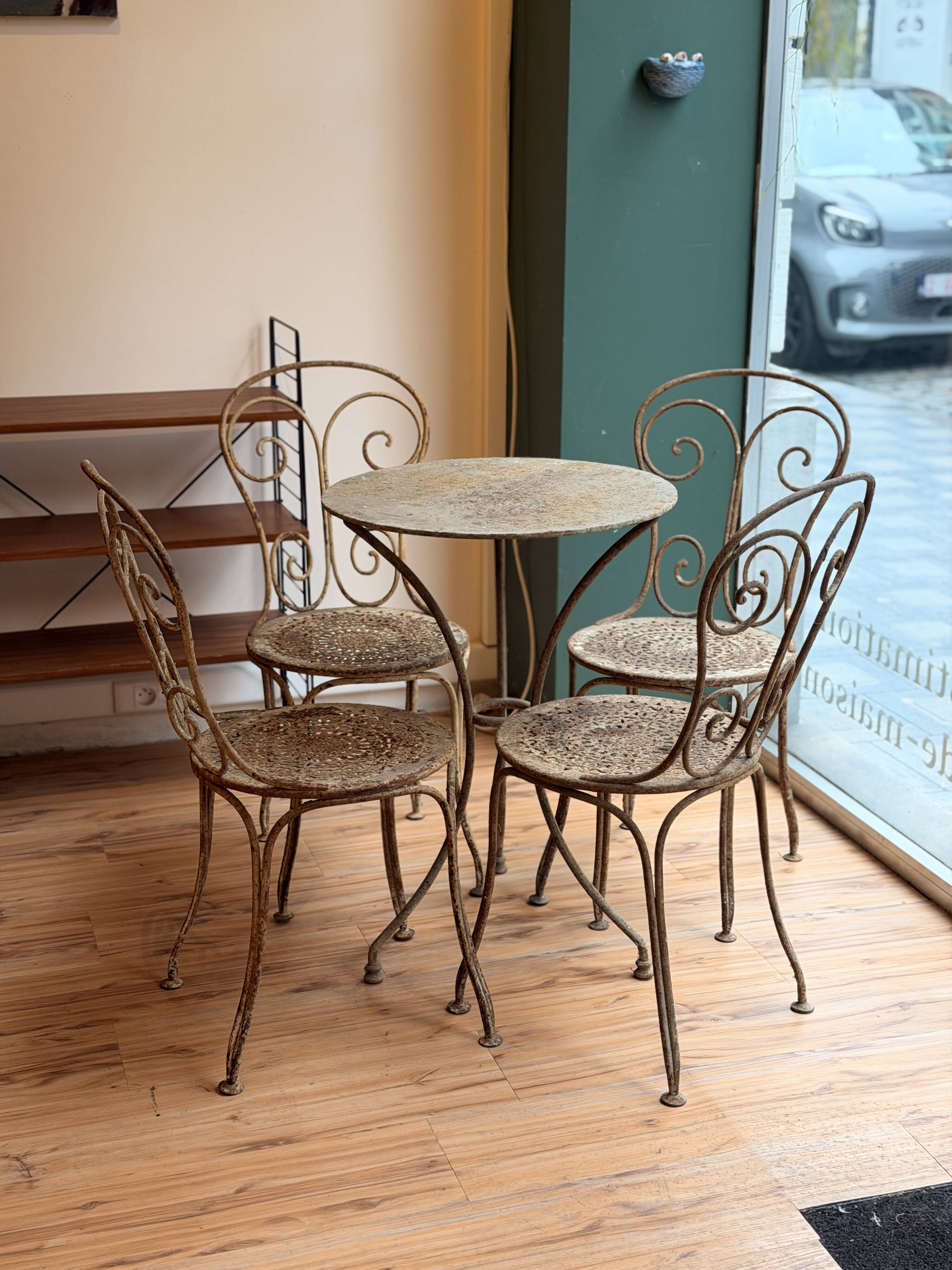 Garden furniture in wrought iron – 19th century, around 1880