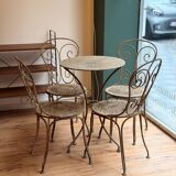 Garden furniture in wrought iron – 19th century, around 1880