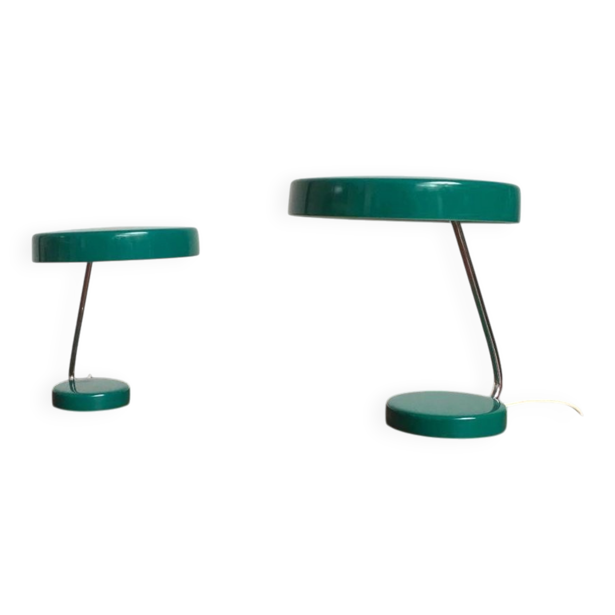 Mid-Century German Minimalist 6658 Table Lamps from Kaiser Idell / Kaiser Leuchten, 1960s, Set of 2