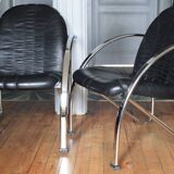 Pair of modernist Plichaise armchairs