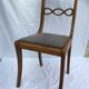 Ensemble de 4 chaises style anglais Dossier Barrette Pieds Sabre