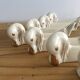 Set of 8 ceramic swan knife holders 50s