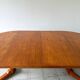 Table à manger ronde en teck Silkeborg avec rallonges