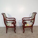 4 armchairs from the Restoration period (19th century)