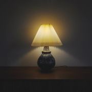 Glazed ceramic handmade Danish Mid-Century Modern Table Lamp