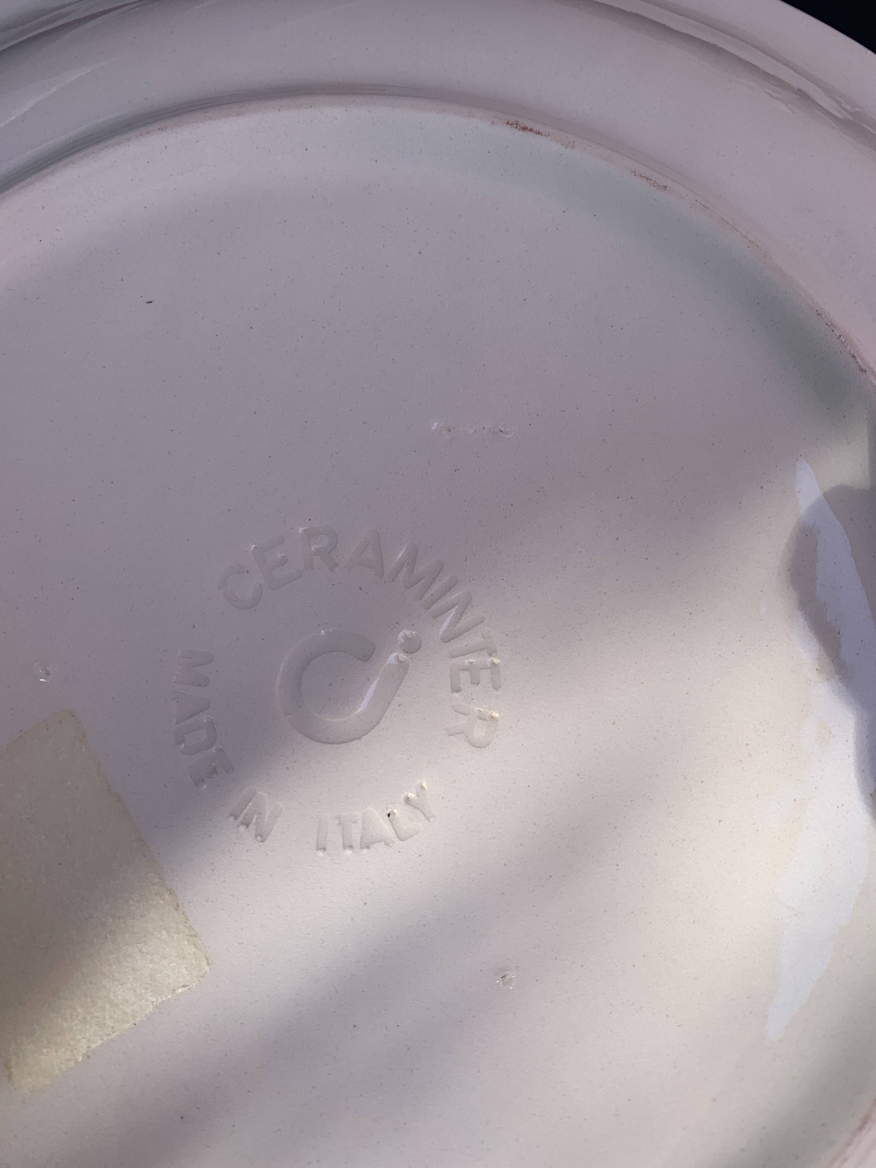 Italian ceramic plates, Sunflower model