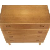 Scandinavian oak chest of drawers, bedside table, Sweden, 1970